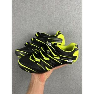 Tiebao Cycling Shoes Mens 10 EU 43 Road SPD 2-Bolt Black Yellow Bike Sneaker New